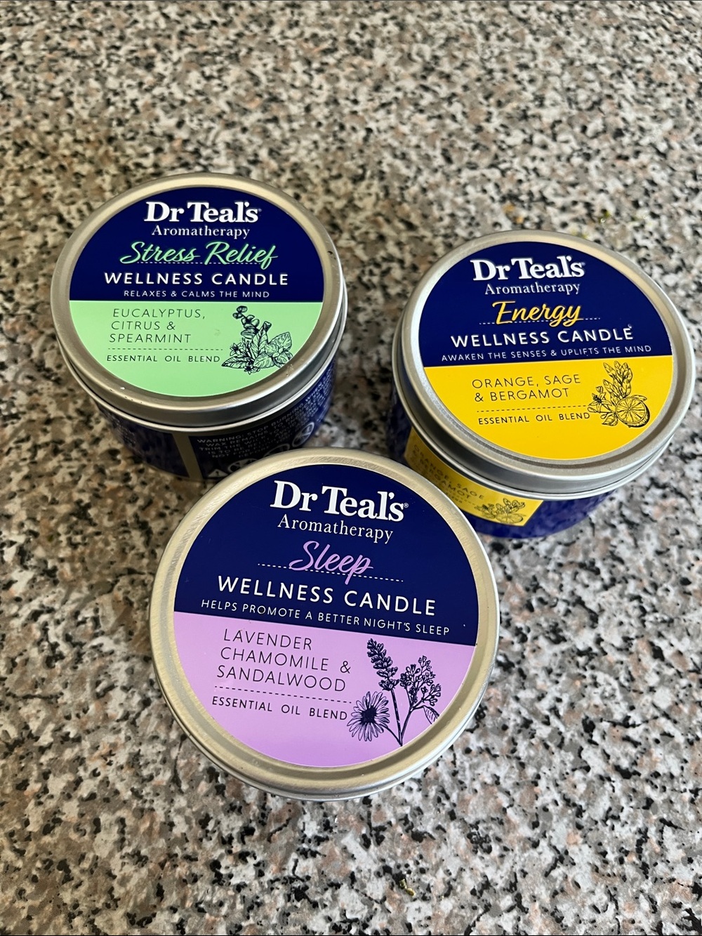 Dr Teal's Aromatherapy Wellness Candles Eucalyptus- Orange - Lavender